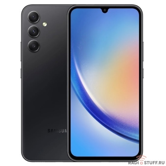 Смартфон Samsung SM-A346E Galaxy A34 5G 256Gb 8Gb графит моноблок 3G 4G 2Sim 6.6" 1080x2340 Android 13 48Mpix 802.11 a/b/g/n/ac NFC GPS GSM900/1800 GSM1900 Protect microSD max1024Gb