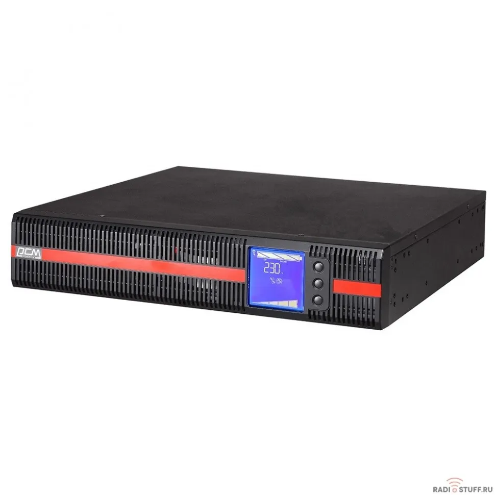 UPS Powercom Macan MRT-1000SE {On-Line, 1000VA / 1000W, Rack/Tower, IEC, LCD, Serial+USB, SmartSlot, подкл. доп. батарей}