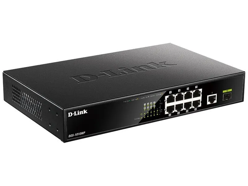 Коммутатор 10PORT 10/100/1000 POE DGS-1010MP/A1A	 D-LINK