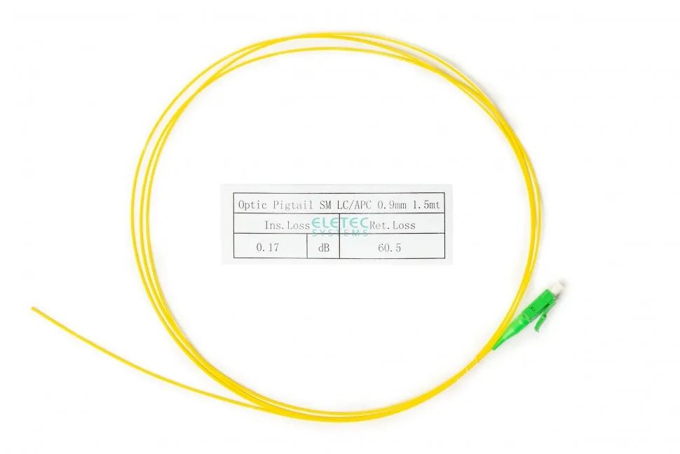 Пигтейл SM LC/APC  buffer 0.9мм 9/125, 1,5 м