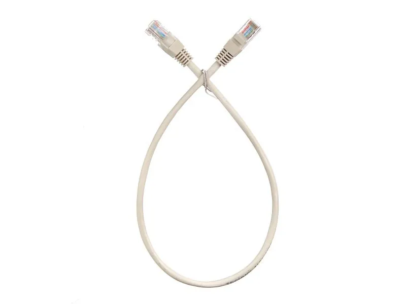 Патч-корд Technolink UTP4 cat 5е, 0,5м, ВС, LSZH, серый, литой коннектор (упак 10)