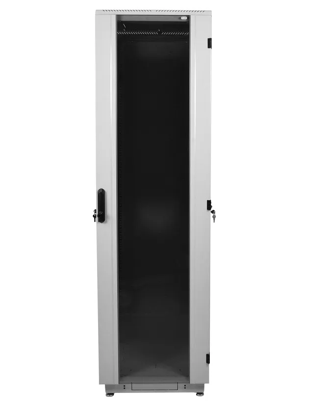 Шкаф телекоммуникационный напольный, 38U, (600x1000мм), дверь стекло, чёрный, ЦМО