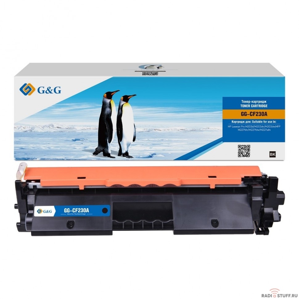 Тонер-картридж G&G, GG-CF230A  аналог HP CF230A 1.6k с чипом