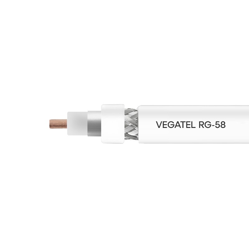 Кабель RG-58 A/U VEGATEL 50 Ом коаксиальный PVC