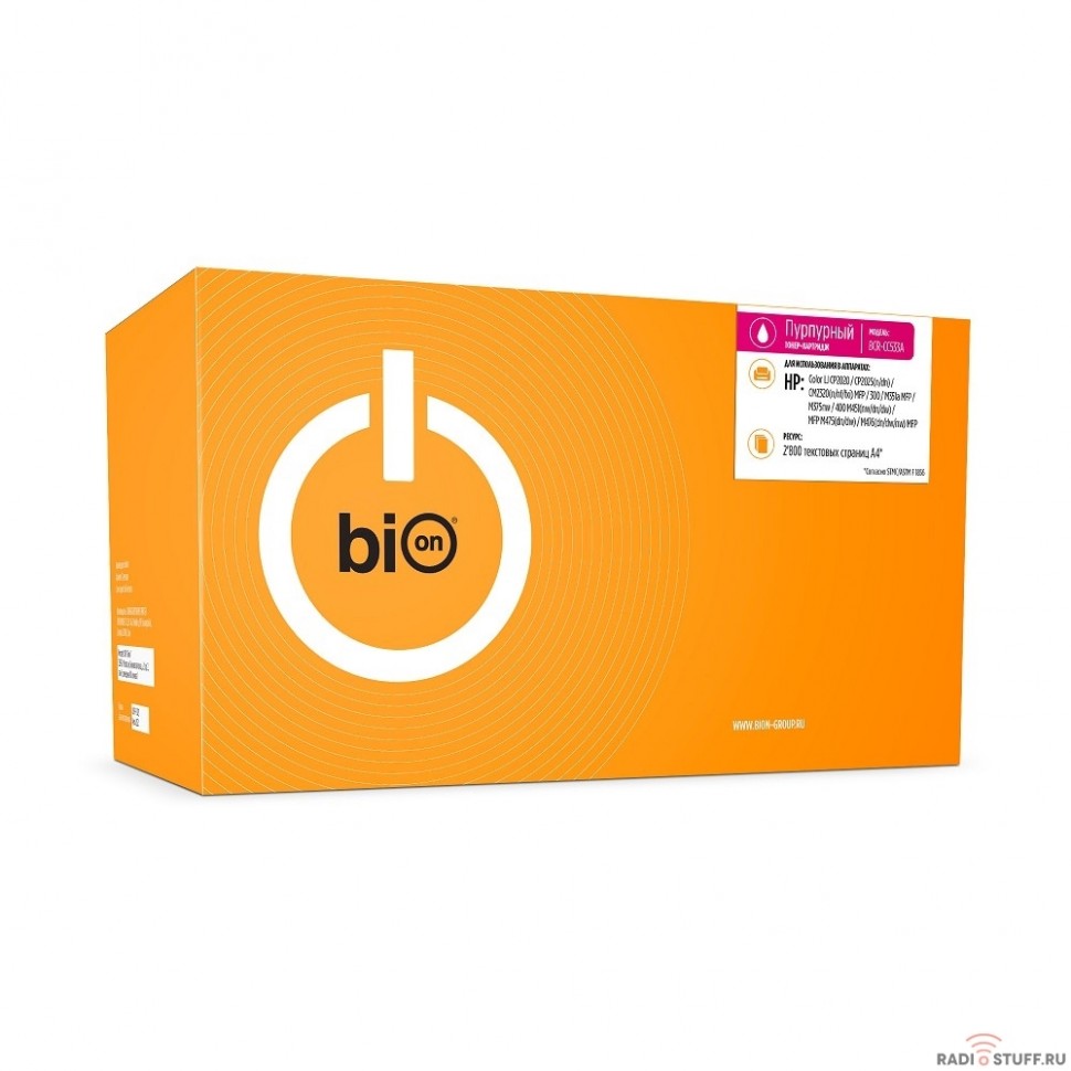 Bion CC533A Картридж для HP LaserJet CM2320/CP2025 (2800 стр.), Пурпурный