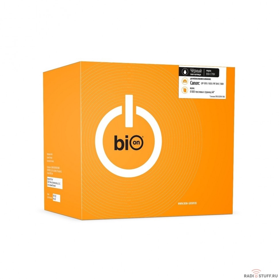 Bion C719H Картридж для Canon i-SENSYS MF5840/MF5880/LBP6300/LBP6650/MF5840/MF5880/LBP6650/LBP6670/LBP6680/MF5940/MF5980/LBP6310dn/LBP6670dn/LBP6680X/MF5940dn/MF5980dn/LBP6311 (6400  стр.), Черный