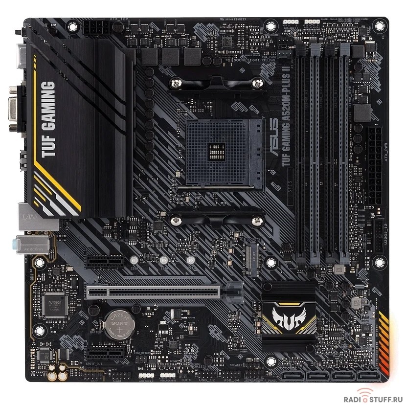 Asus TUF GAMING A520M-PLUS II Soc-AM4 AMD A520 4xDDR4 mATX AC`97 8ch(7.1) GbLAN RAID+VGA+HDMI+DP