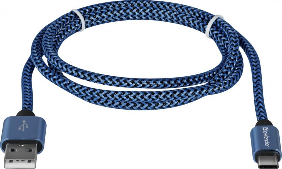 Кабель USB2.0 TO TYPE-C 1M BLUE USB09-03T 87817 DEFENDER