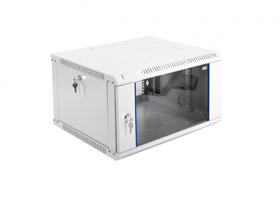 Шкаф телекоммуникационный настенный разборный ЭКОНОМ, 6U, (600x650мм), дверь стекло, черный, ЦМО