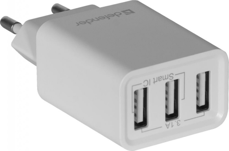 Адаптер питания UPA-31 5V/3.1A 3XUSB 83587 DEFENDER