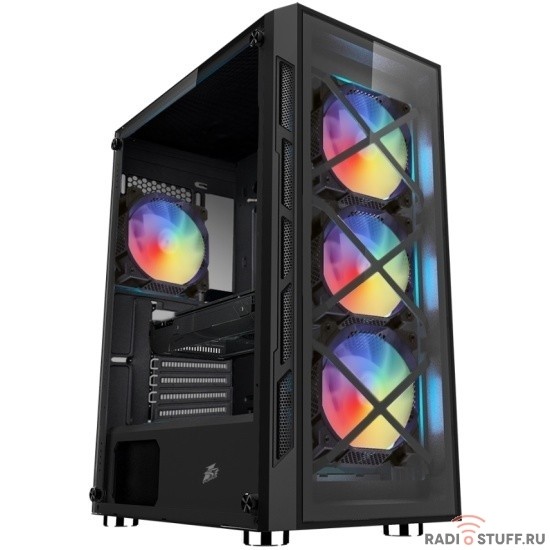 1STPLAYER FIREBASE XP-G / ATX, TG / 4x120mm LED fans inc. / XP-G-BK-4F1
