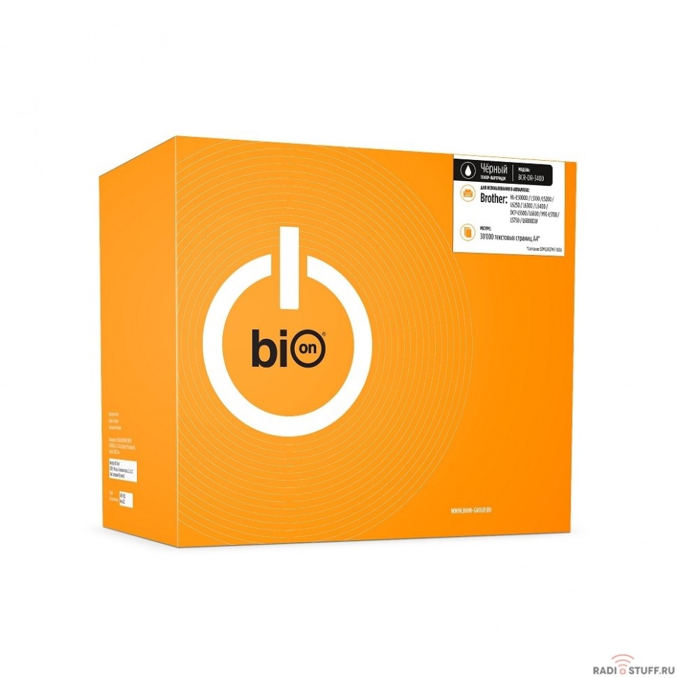 Bion DR-3400 Драм-картридж для Brother HL-L5000D/L5100DN/L5100DNT/L5200DW/L5200DWT/L6250DN/L6300DW/L6300DWT/L6400DW/L6400DWT, DCP-L5500DN/L6600DW, MFC-L5700DN/L5750DW/L6800DW/L6900DW (30000  стр.)