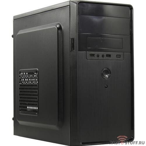 Exegate EX286427RUS Корпус Minitower ExeGate BA-309-500W-8 (mATX, БП AA500 с вент. 8см, 2*USB, HD аудио, черный)