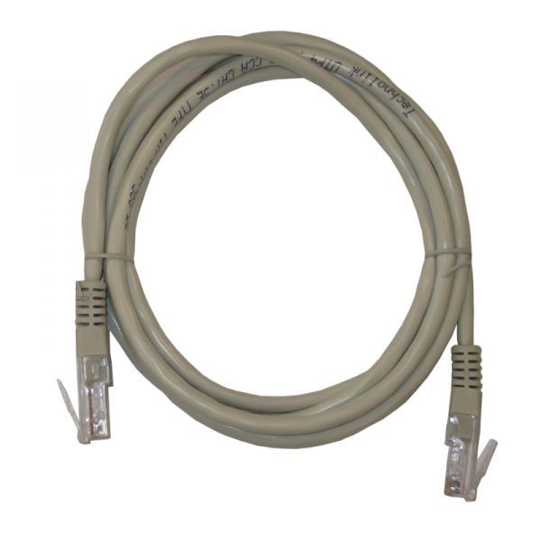 Патч-корд, UTP4, cat.5е, 1.5м, CCA, серый, TechnoLink