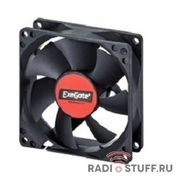 Exegate EX288994RUS Вентилятор 220B ExeGate EX08025SAT (80x80x25 мм, Sleeve bearing (подшипник скольжения), клеммы, 2500RPM, 31dBA)