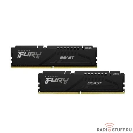 DDR 5 DIMM 32Gb PC41600, 5200Mhz, Kingston FURY Beast Black EXPO CL36 (Kit of 2) (KF552C36BBEK2-32) (retail)