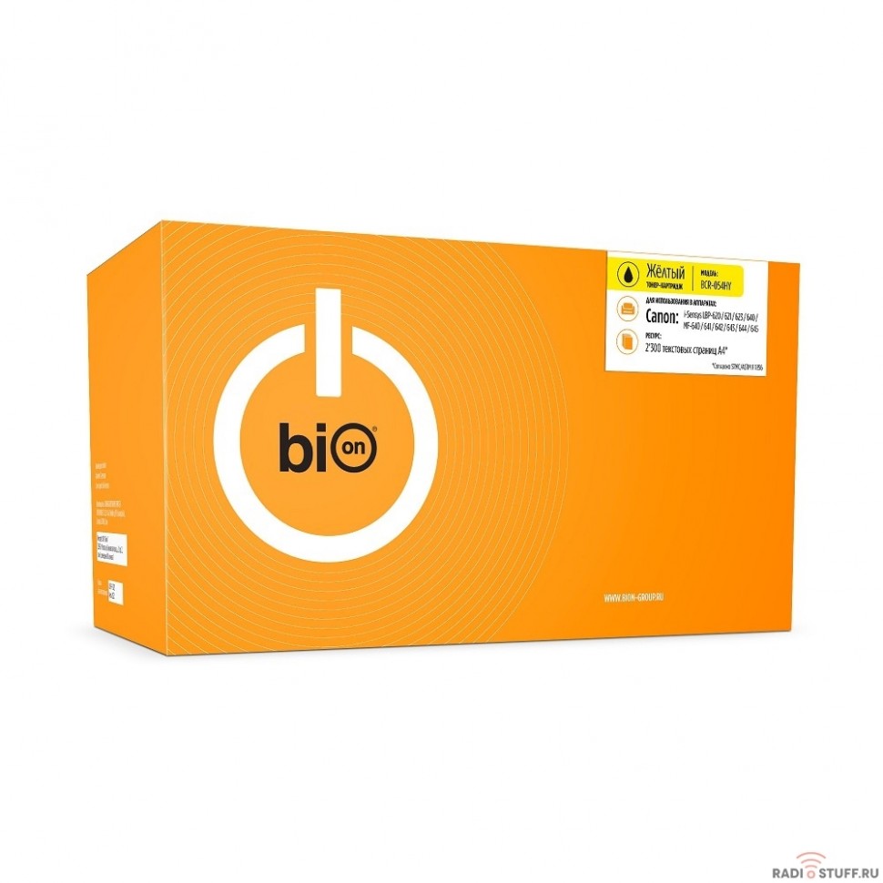 Bion 054HY Картридж для Canon i-Sensys LBP-620/621/623/640/MF-640/641/642/643/644/645 (2300  стр.), Желтый