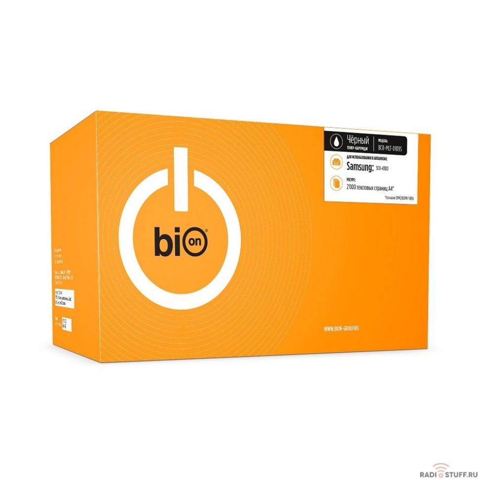 Bion MLT-D109S Картридж для Samsung SCX-4300 (2000  стр.), Черный