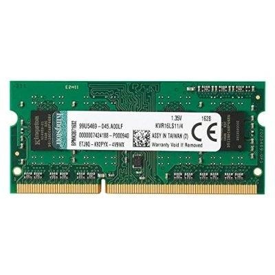 Модуль памяти для ноутбука SODIMM 4GB PC12800 DDR3L SO KVR16LS11/4WP KINGSTON