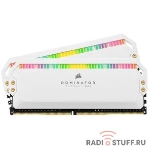 Corsair DDR4, 3600MHz 16GB 2x8GB DIMM, DOMINATOR PLATINUM RGB White Heatspreader, RGB LED, 1.35V CMT16GX4M2C3600C18W